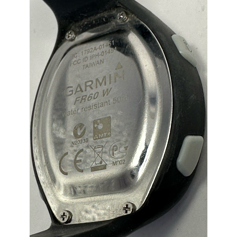 Garmin FR60 W Womens Watch Only New Battery 39MM 7.5" Black X56 - Picture 7 of 9